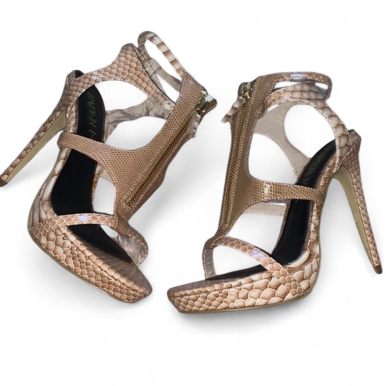 Paperfox Snakeskin Heels